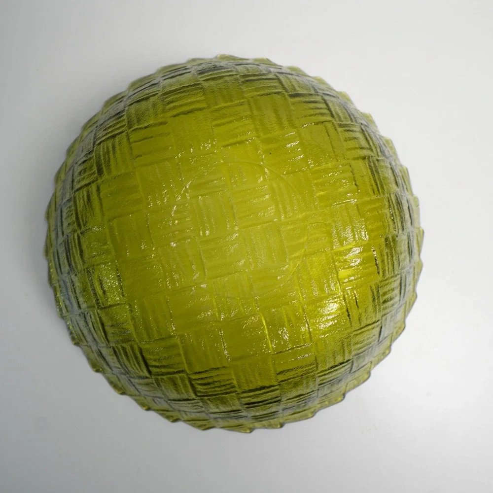Vintage Avocado Green Indiana Glass Serving Bowl‎ 8.5